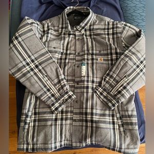 Men’s Carhartt grey flannel shirt-jac